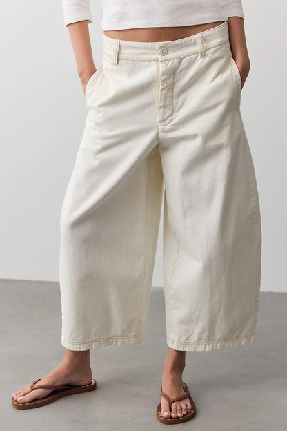 Cropped Wide-Leg Jeans