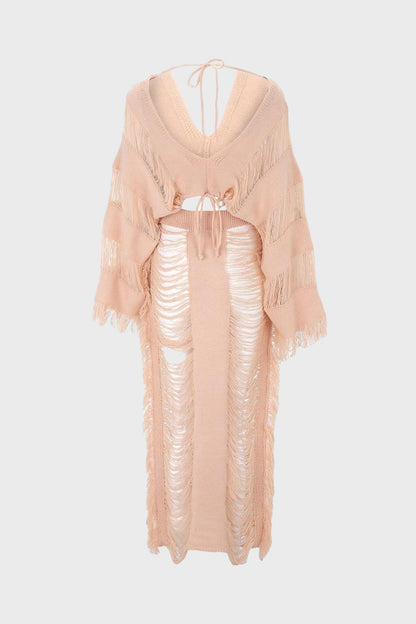 Tassel Maxi Skirt Set