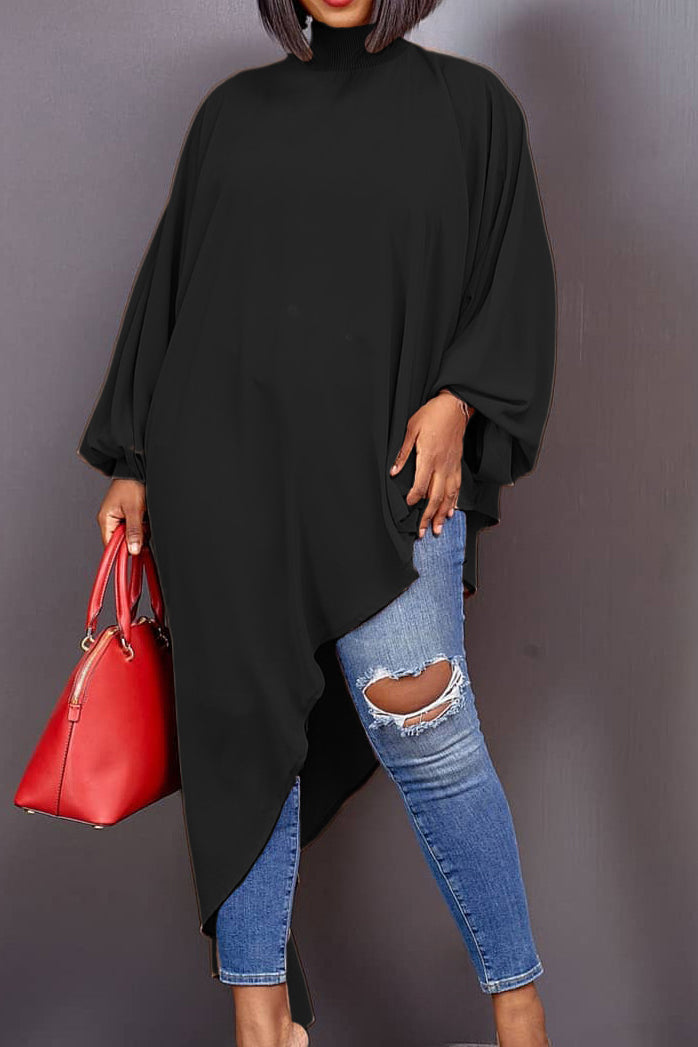 Asymmetrical Hem Shirt Dress