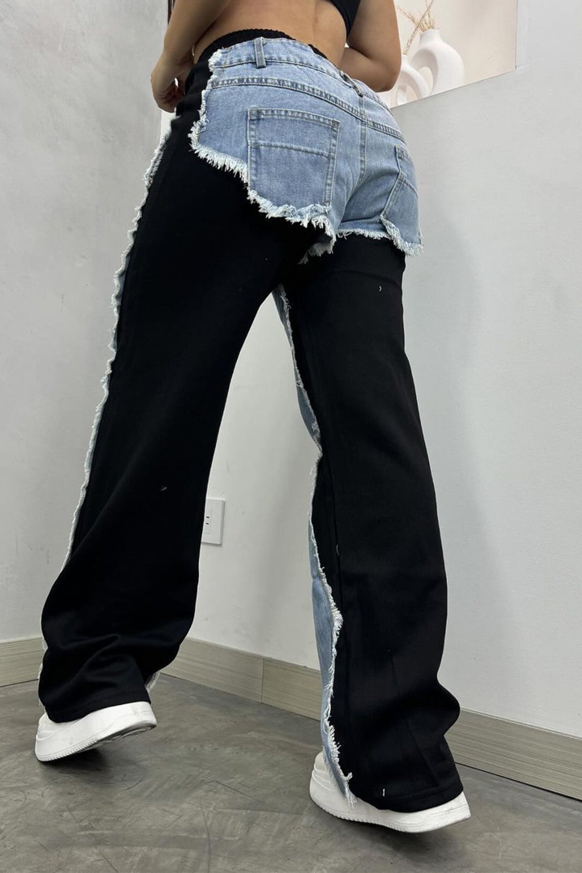 Patchwork Denim Jeans