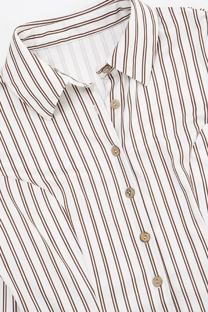 Striped Mini Skirt Set