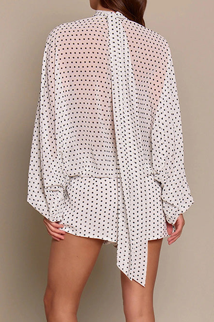 Polka Dot Sheer 2-Piece Shorts Set