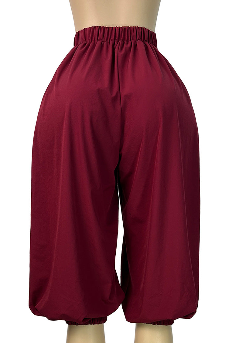 Pleated Balloon Leg Culotte