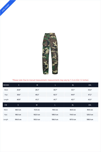 Camo Asymmetrical Skirt Overlay Wide Leg Pants
