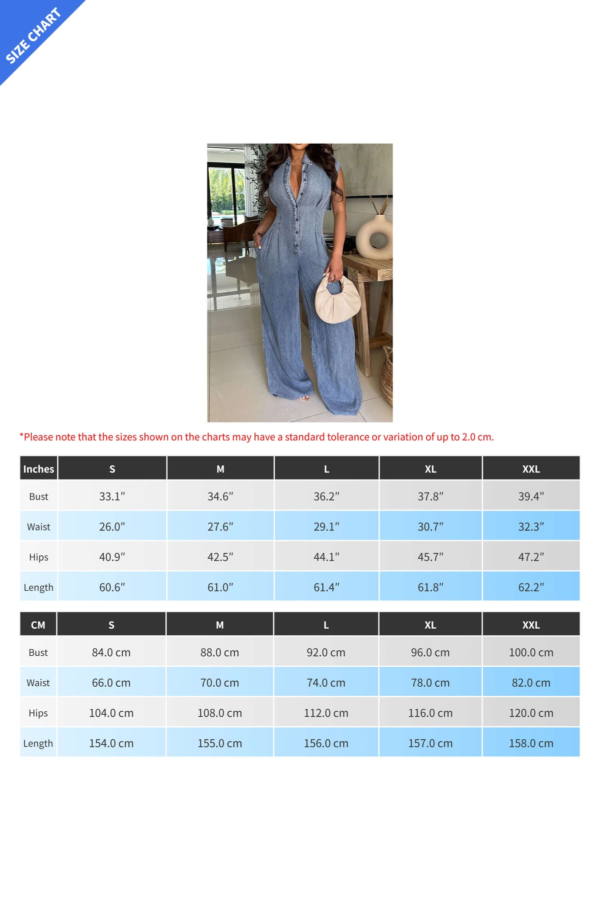 Back Cut Out Denim Jumpsuit