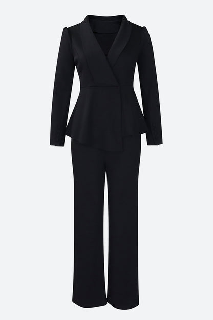 Lapel Blazer & Pants Set