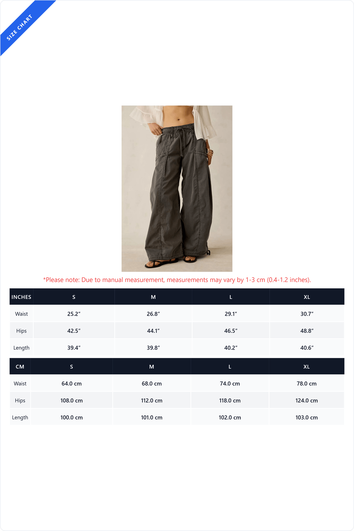 Wide Leg Drawstring Parachute Pant