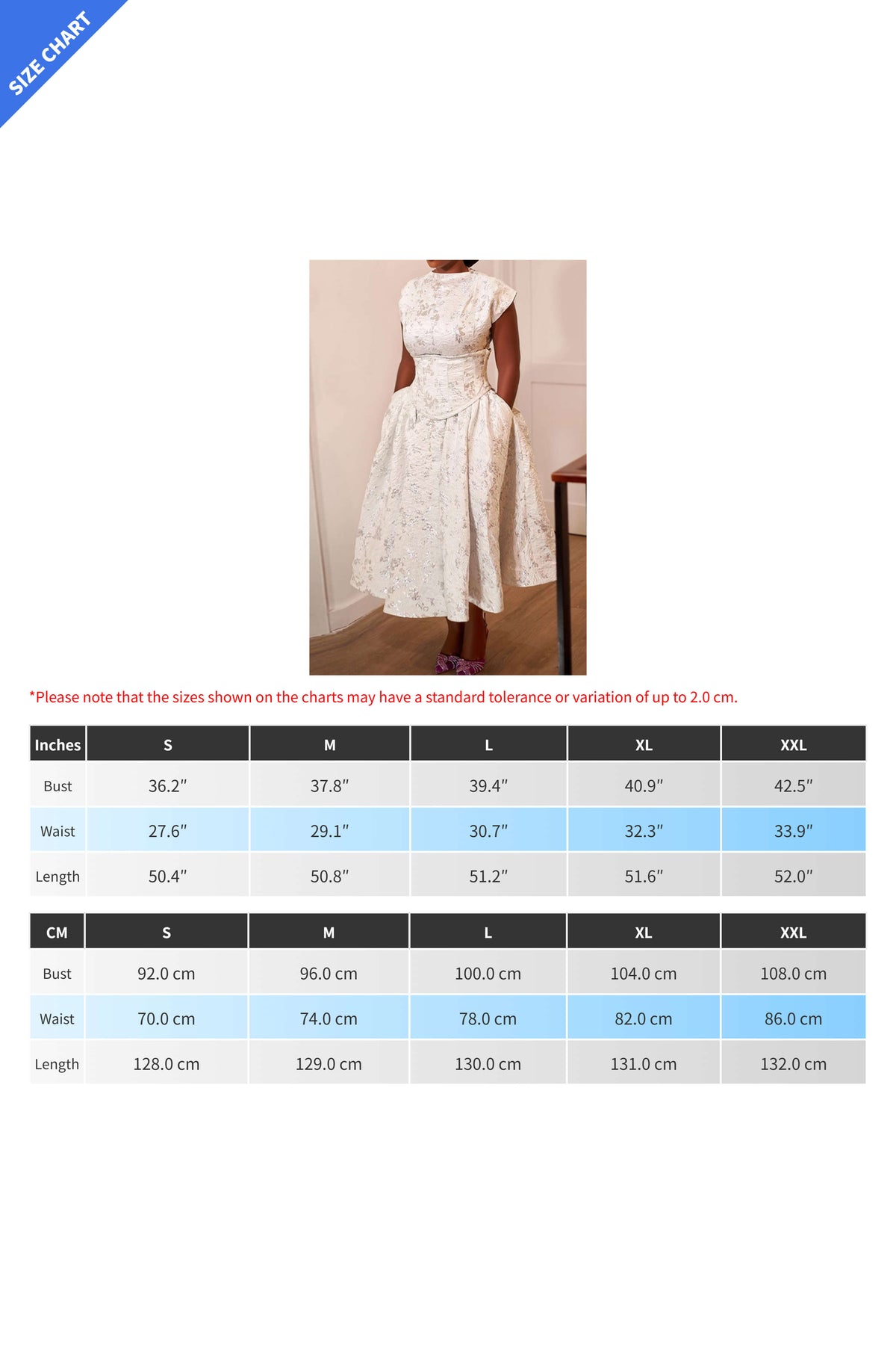 Printed Waist Defined A Line Midi Dress