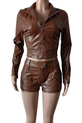 Leather Short Set