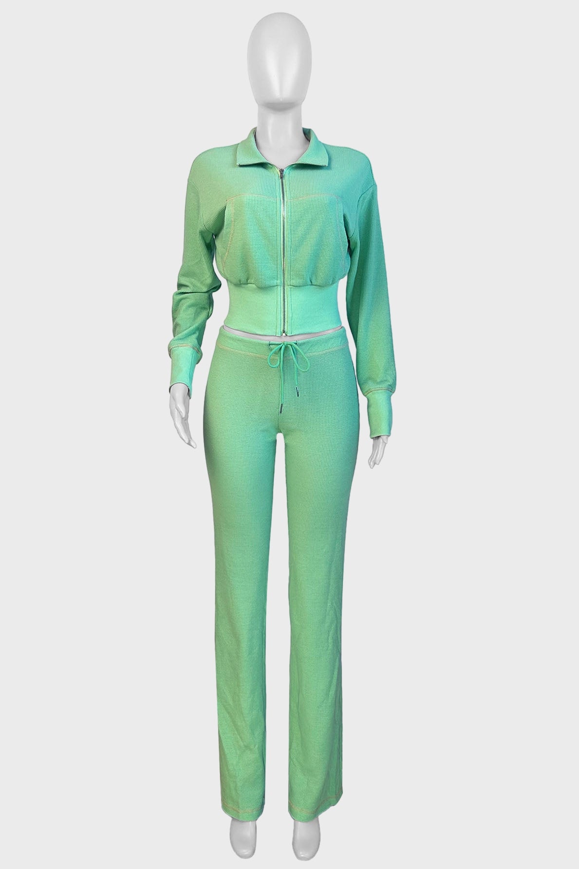Waffle Long Sleeve Suit
