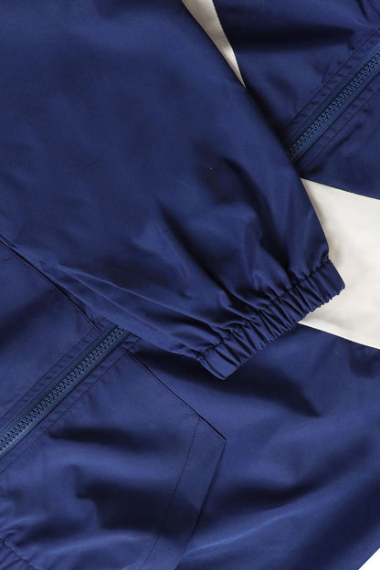 Colorblock Zip Jacket & Straight-Leg Pants Set