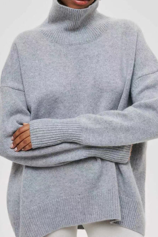 Oversized Knitted Turtleneck Sweater