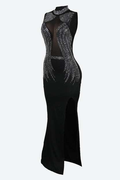Turtleneck Sequin Bridal Dress