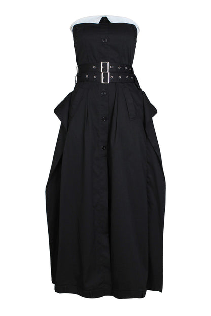 Strapless Buckle Maxi Dress