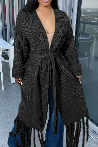 Long Knit Chunky Cardigan