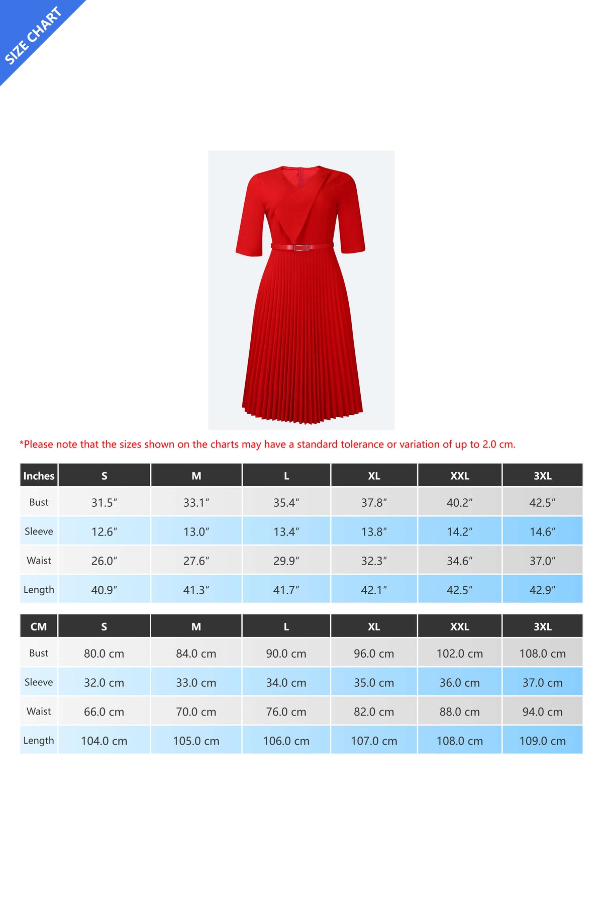 Solid Belted Pleated Dress