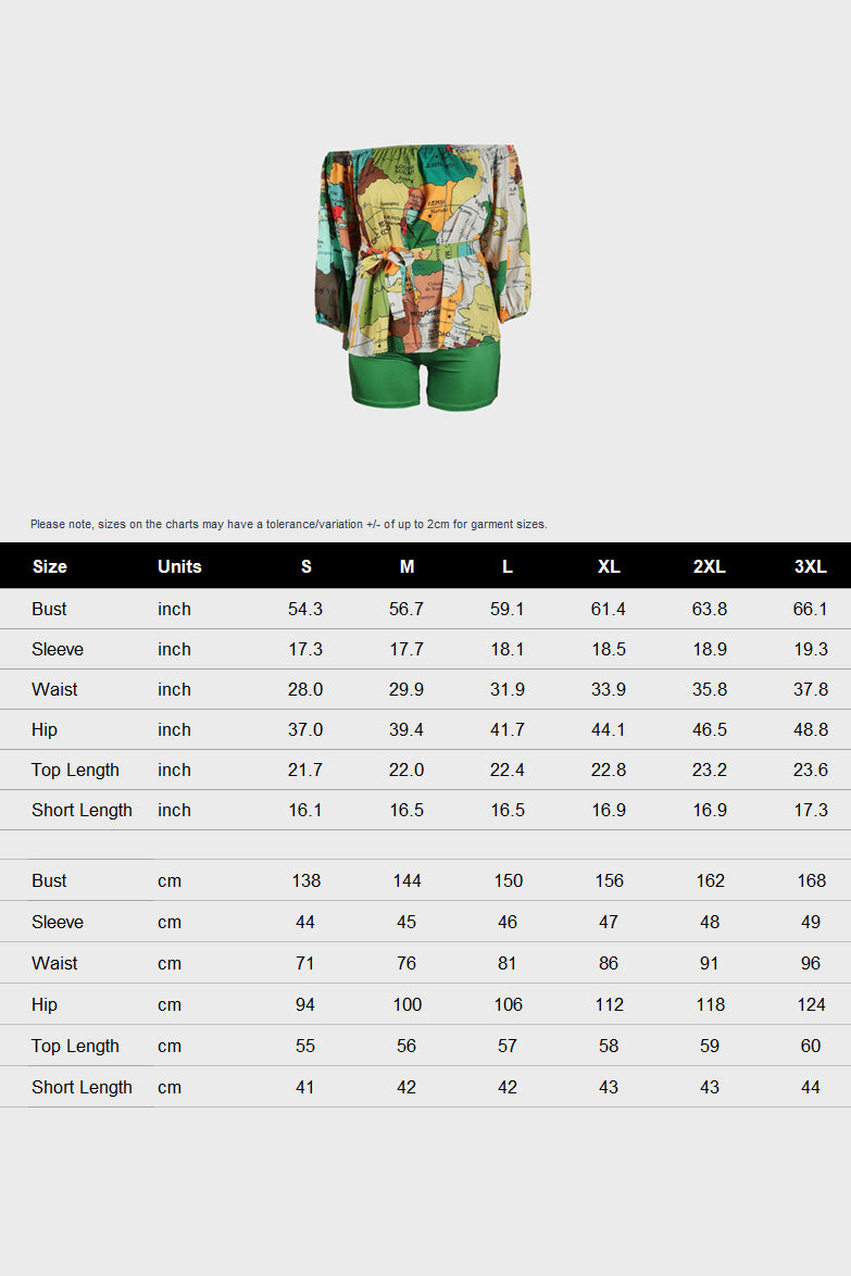 Off The Shoulder Tops and Shorts Sets