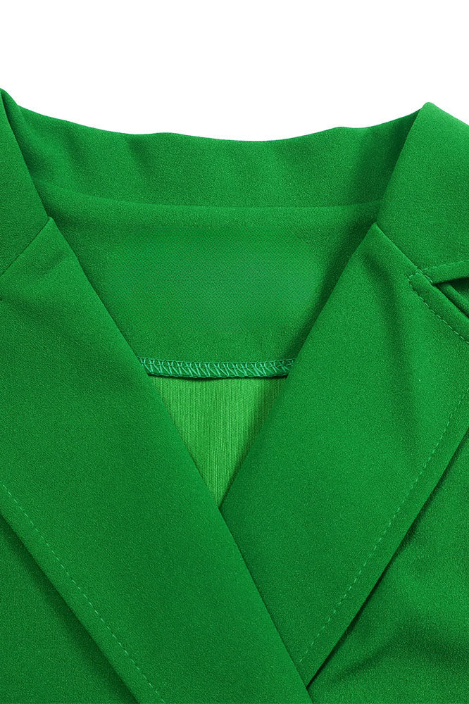 Solid Color Button Lapel Tight Dress