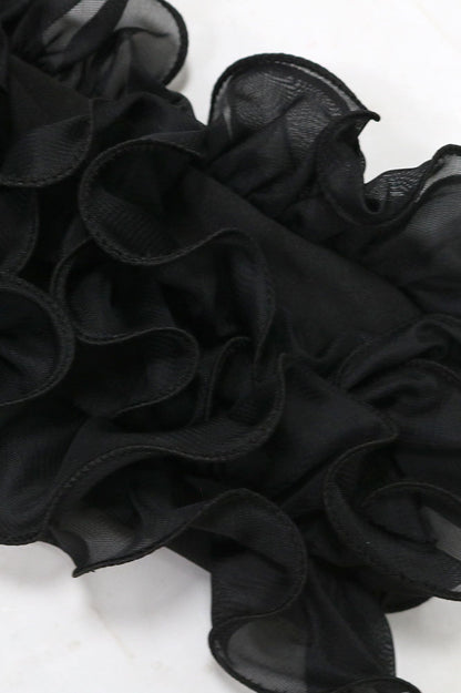 Ruffled Mocha Crop Top