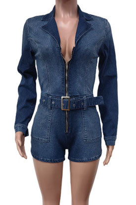Denim Stretch Romper