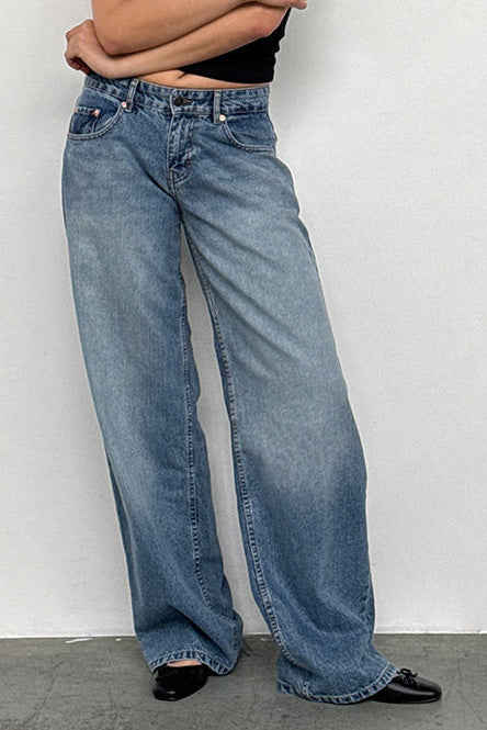 Vintage Low Rise Straight Leg Jeans