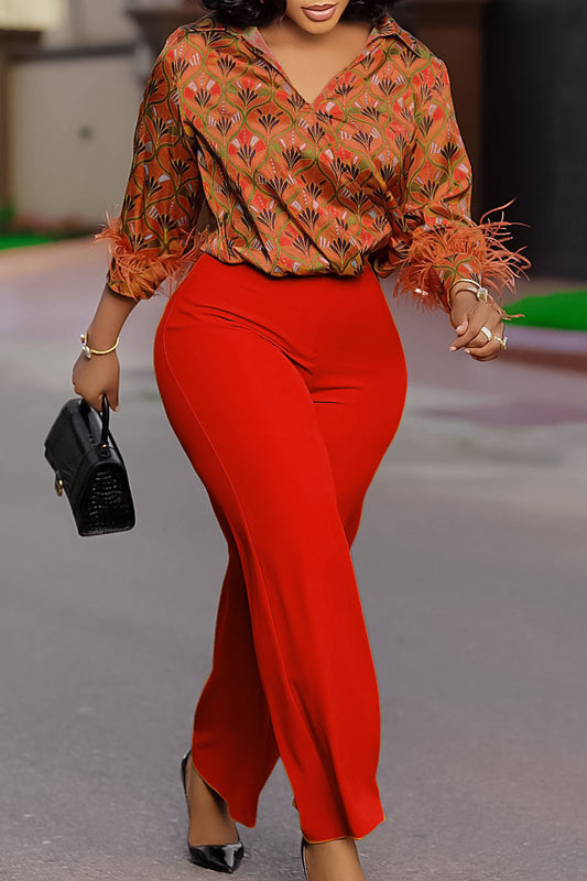 Printed Shirt & Pants Set