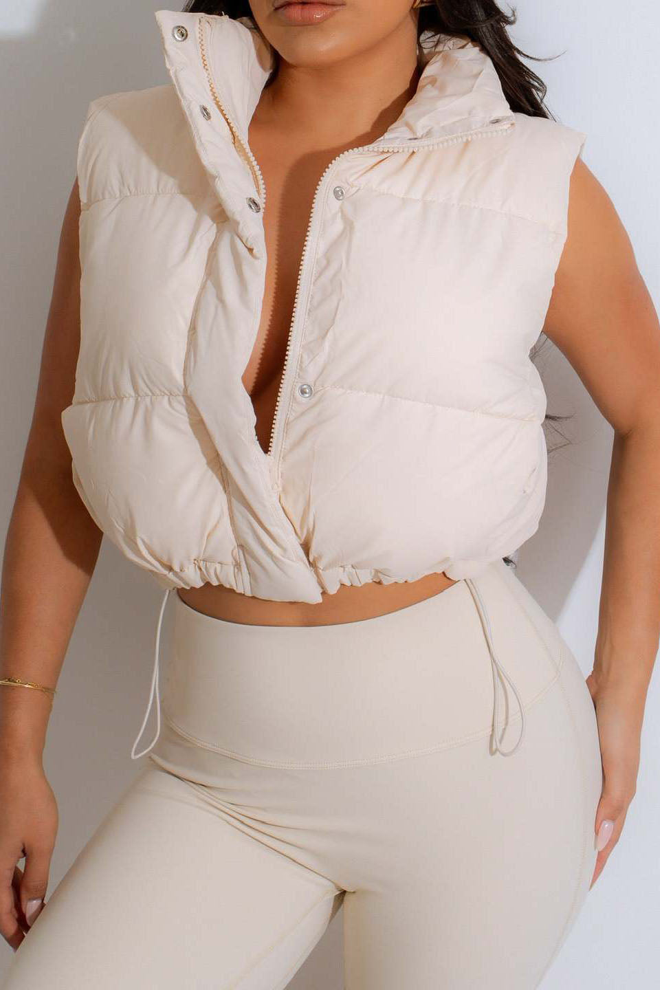 Cropped Puffer Vest