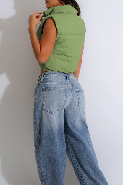 Cropped Puffer Vest
