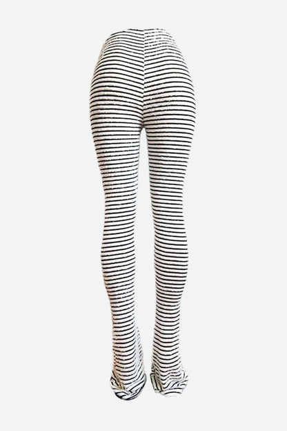 Striped Fuzzy Leggings