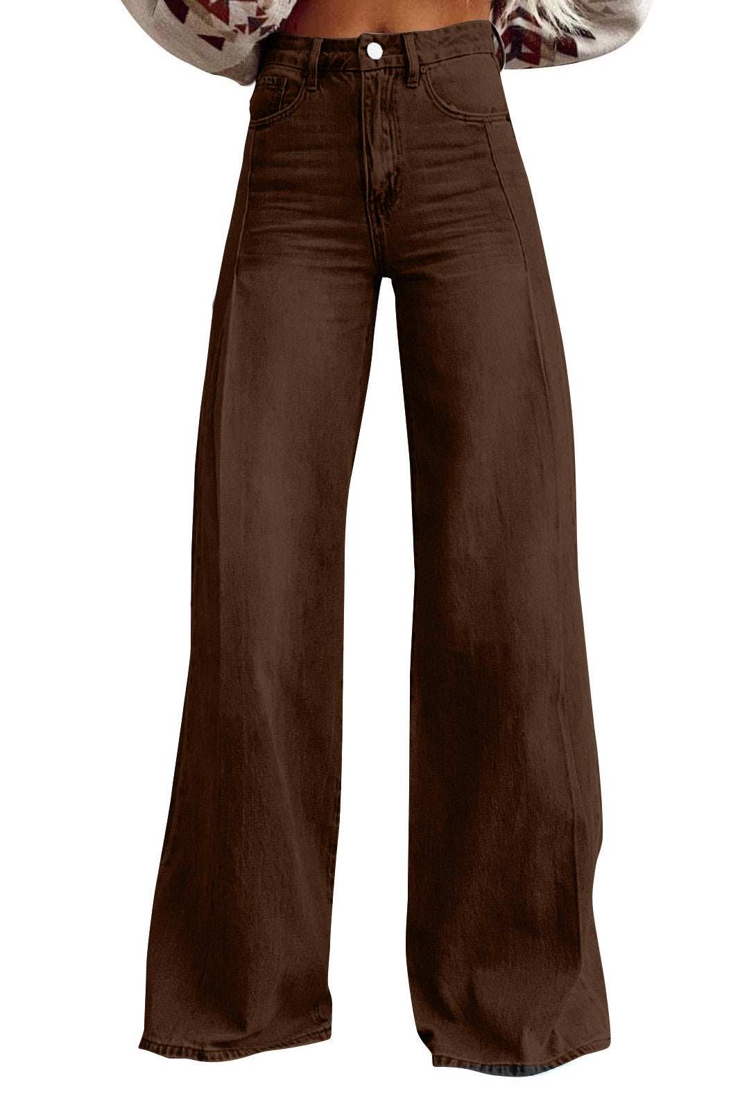 Vintage High Waist Wide Leg Floor Length Jeans
