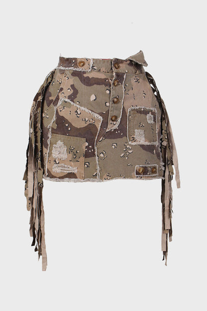 Camouflage Tassel Skirt