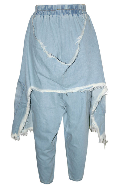 Vintage Ripped Harem Fit Denim Pants