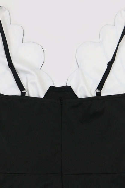 Folded Shell Sway V-Neck Wide Leg Jumpsuit