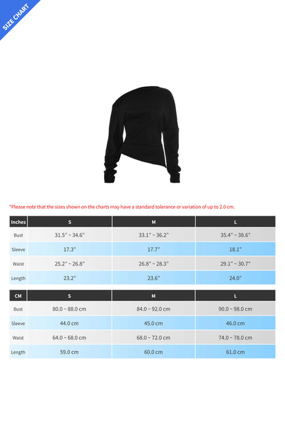 Asymmetrical Long Sleeve T-Shirt