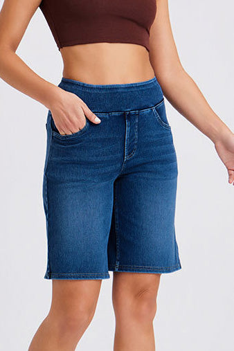 High-Stretch Fitness Bermuda Shorts