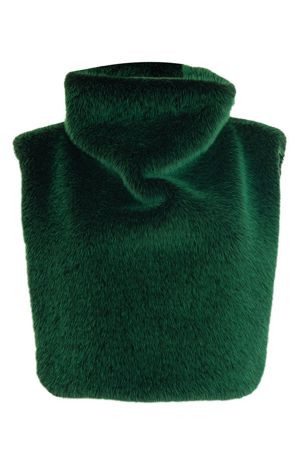 Solid Faux Fur Sleeveless Vest