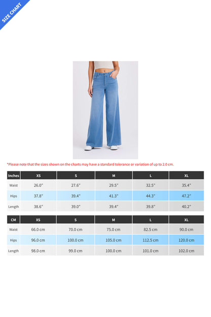 High-Stretch Wide Leg Fitness Jeans