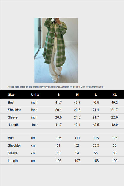 Contrast Plaid Slit Shacket
