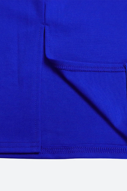 Ruffle Hem Solid Color Bodycon Dress