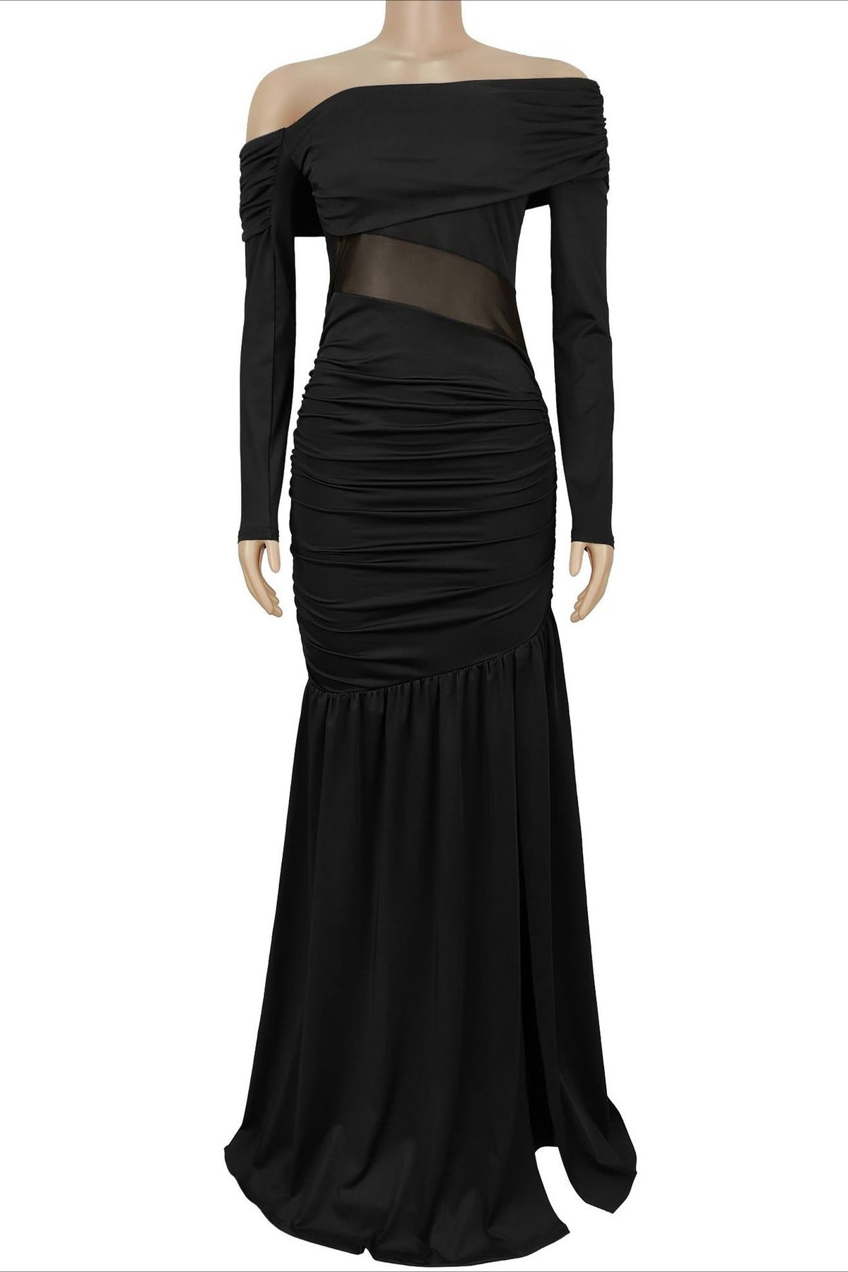 See-Through Mesh Maxi Dress