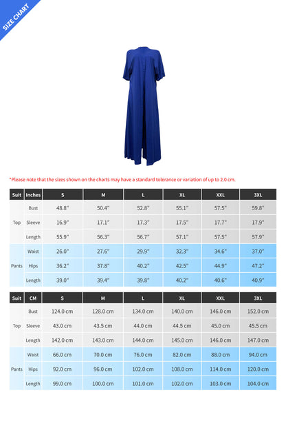 2-Piece Batwing Kimono & Wide-Leg Trouser Set