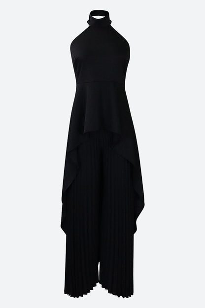 Halter Tunic Top & Pleated Pants Set