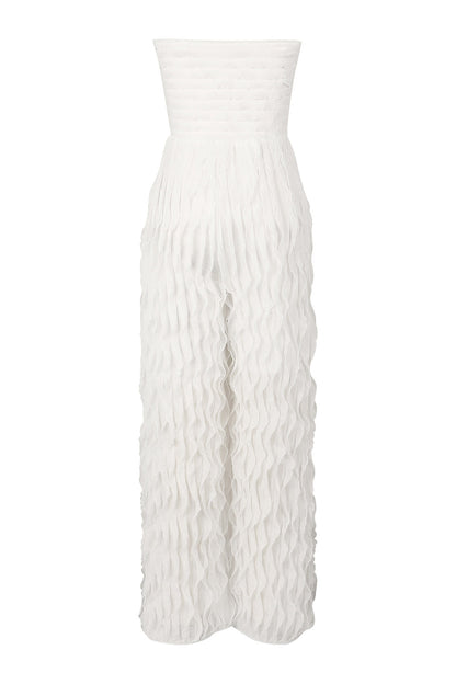 Ruched Strapless Jumpsuit