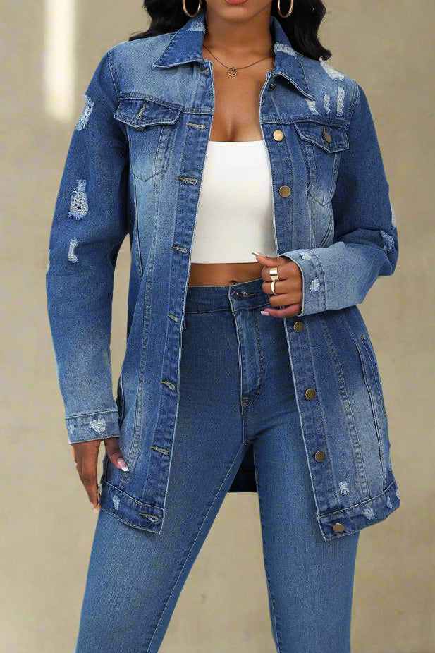 Distressed Denim Jacket