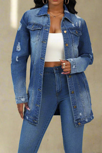 Distressed Denim Jacket