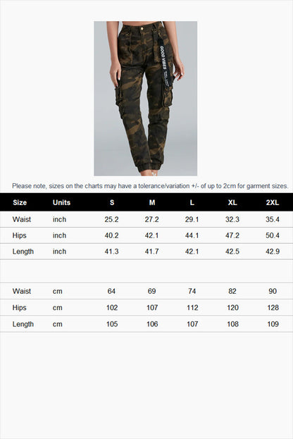 High Rise Cargo Joggers With Pockets