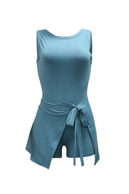 Sexy Romper with Apron Cape 2-Piece Set