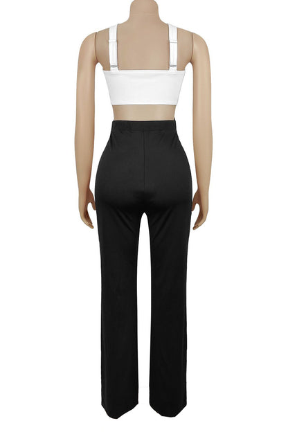 Crisscross Ribbon Cutout Jumpsuit
