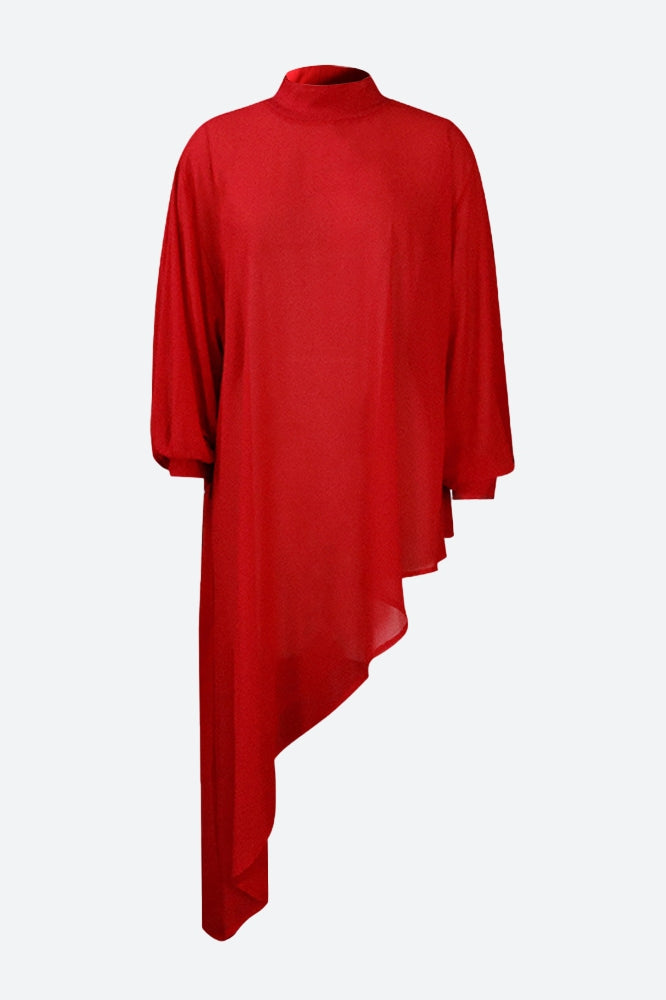 Asymmetrical Hem Shirt Dress