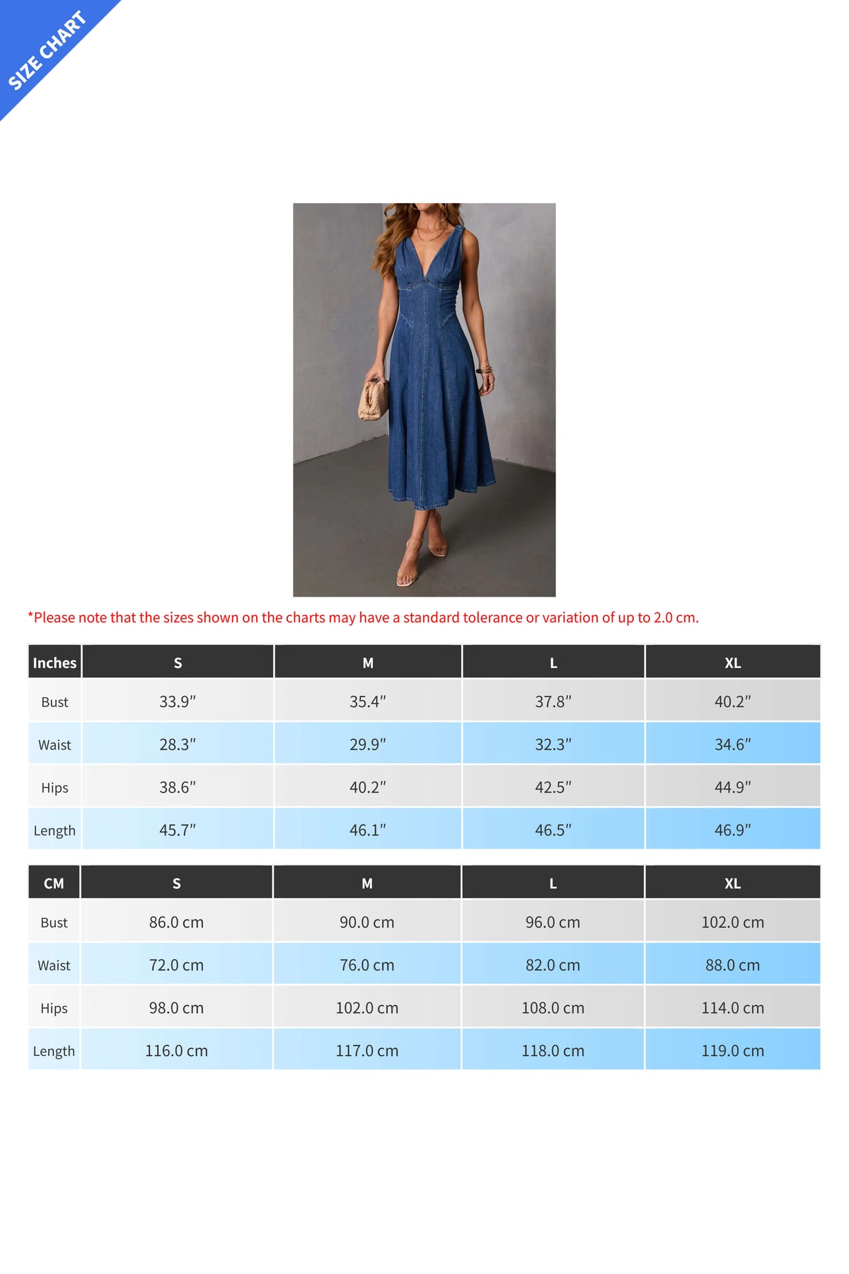 Plunge V-Neck Corset Denim Midi Dress